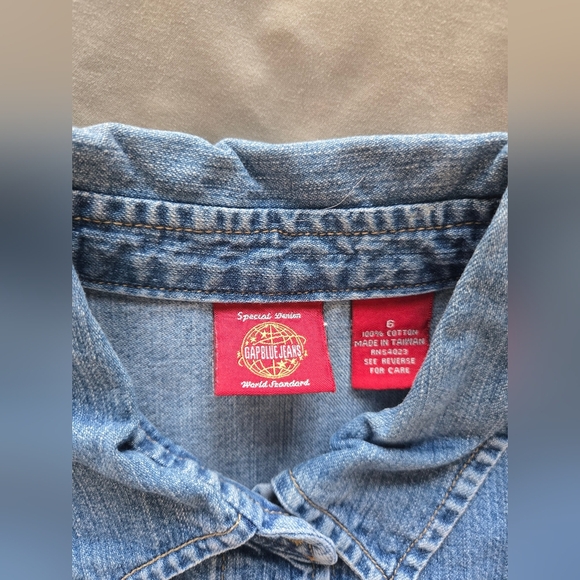 GAP Special Denim Button-Up Shirt Dress - Picture 4 of 8